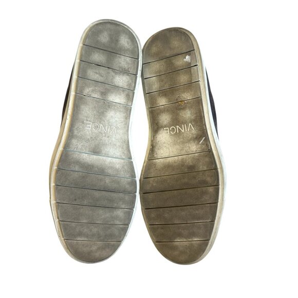 Vince Newlyn Suede Leather Pull-on Booties High Top Sneakers Grey Size 7 Women's - Picture 9 of 11